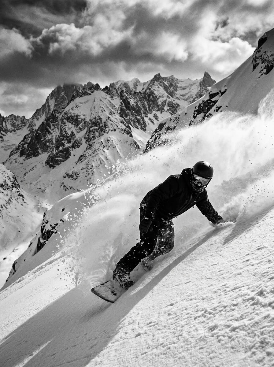 Niseko Snowboarder Powder Snow